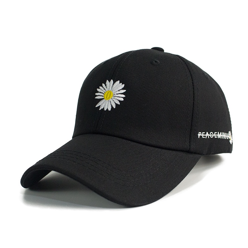 Topi Baseball Motif Bunga Daisy Gaya Hip Hop Korea