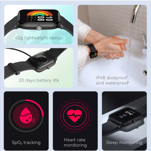 HAYLOU GST LS09B Smartwatch SpO2 tracking &amp; heart rate monitoring