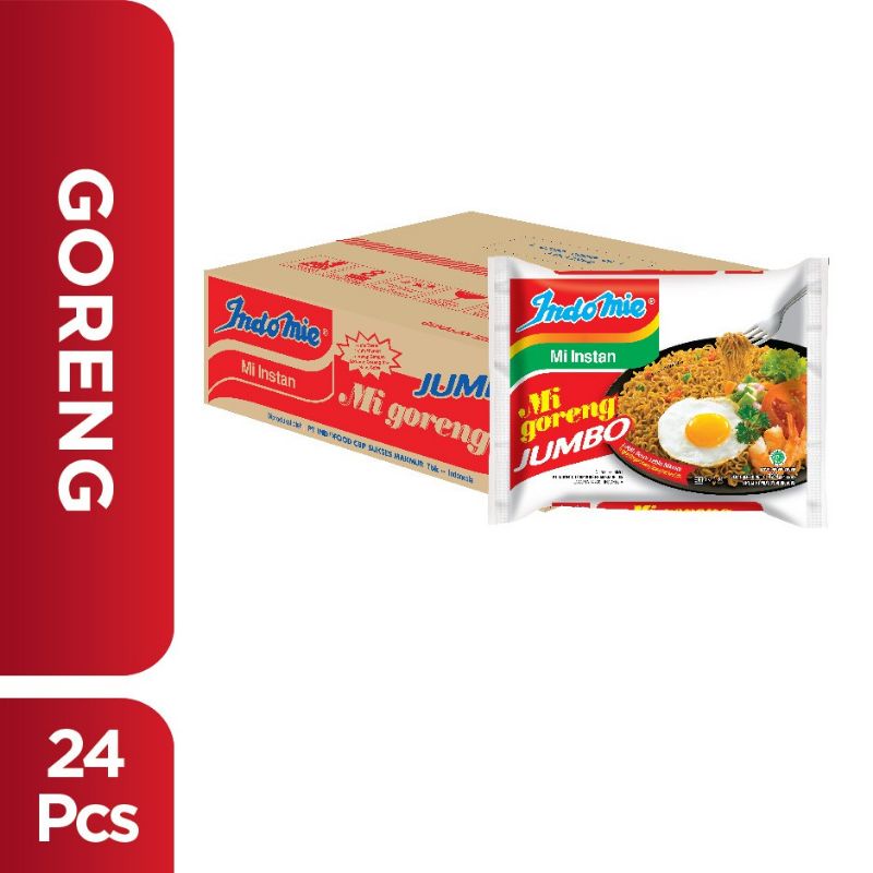 

1 Dus isi 24 pcs - Indomie Goreng Spesial Jumbo / Indomie Jumbo 1 dus
