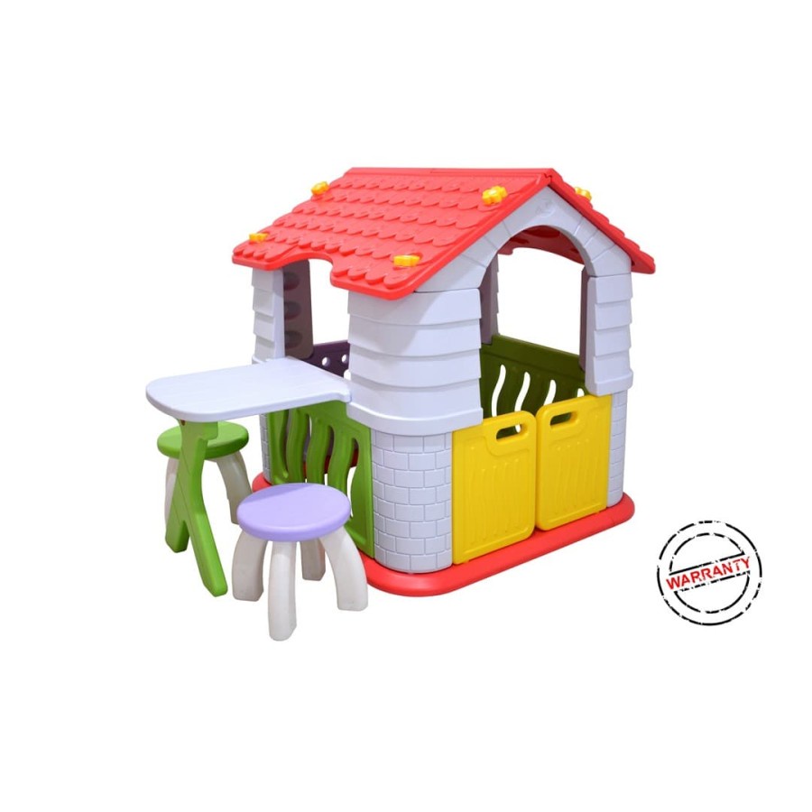 Labeille KC 811 TC 3in1 Playhouse | Rumah Rumahan Meja Kursi - ATAP MERAH