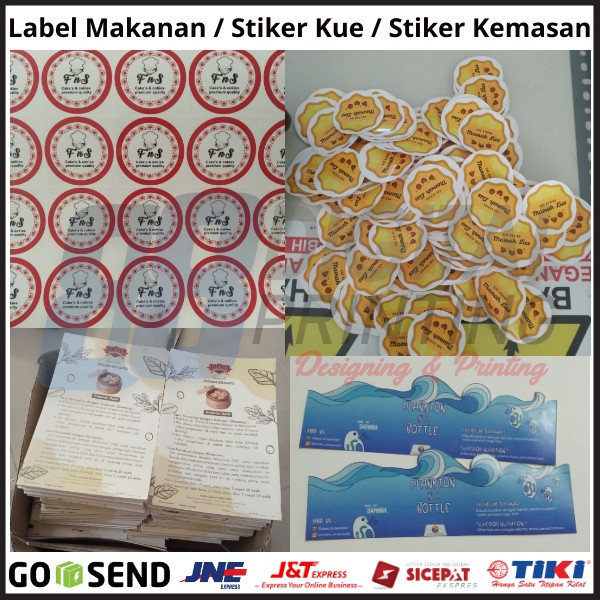 

Promo Cetak Stiker Makanan Kemasan / Label Makanan / Stiker Minuman Kemasan / Stiker Toples Kue