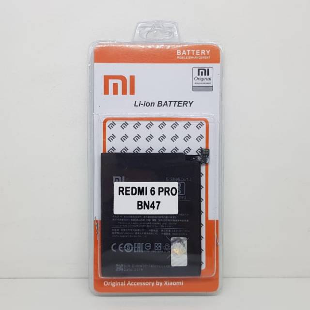 Baterai Xiaomi Mi A2 Lite Batre Xiaomi BN47 Xiomi BN47 Batre Xiaomi Redmi 6 Pro 4000mAh