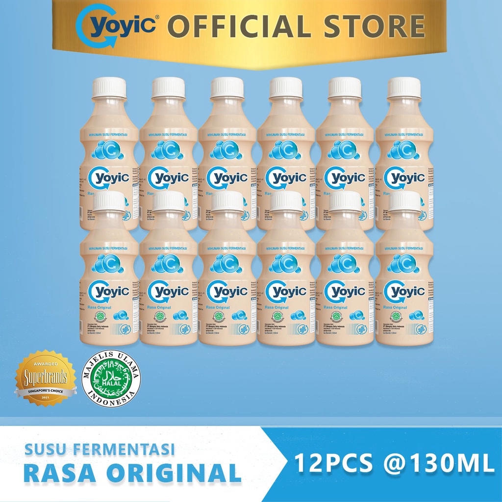 Yoyic Susu Fermentasi Rasa Original 130ml x 12pcs