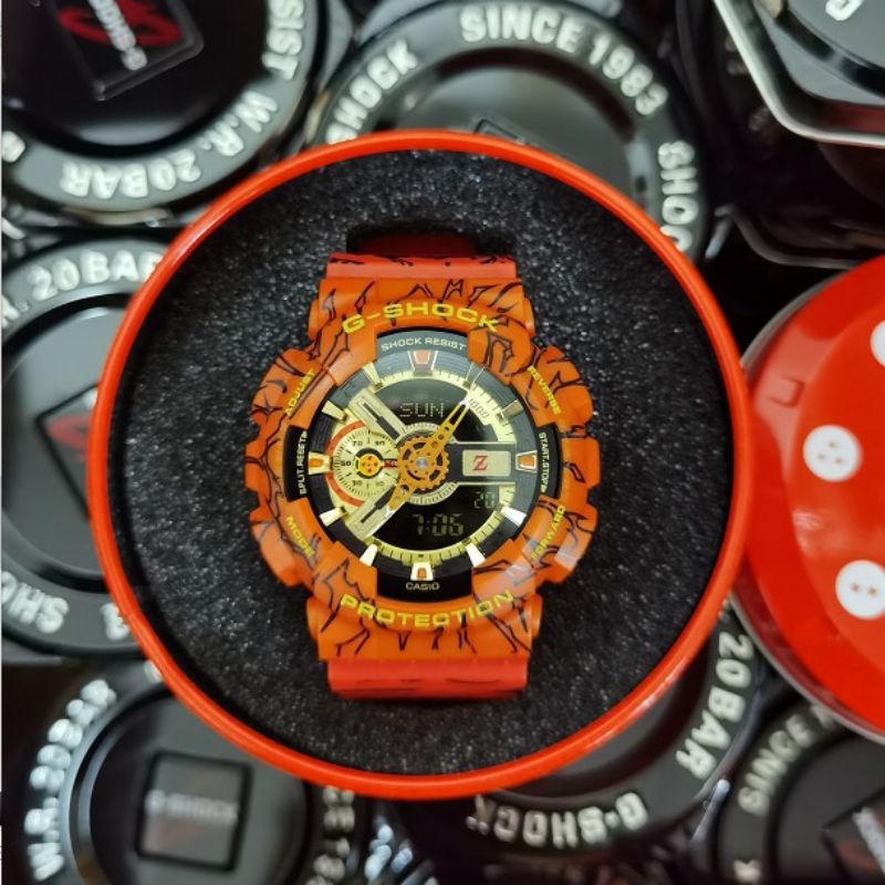 Jam Tangan CASIO G-SHOCK One Piece dan Dragon Ball Dual Time Waterproof and Shockproof Sports Outdor