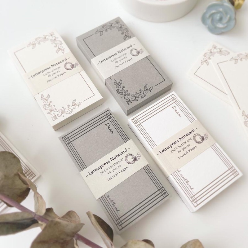 

[Sample] Journal Pages Letterpress Memo Card (5pcs)