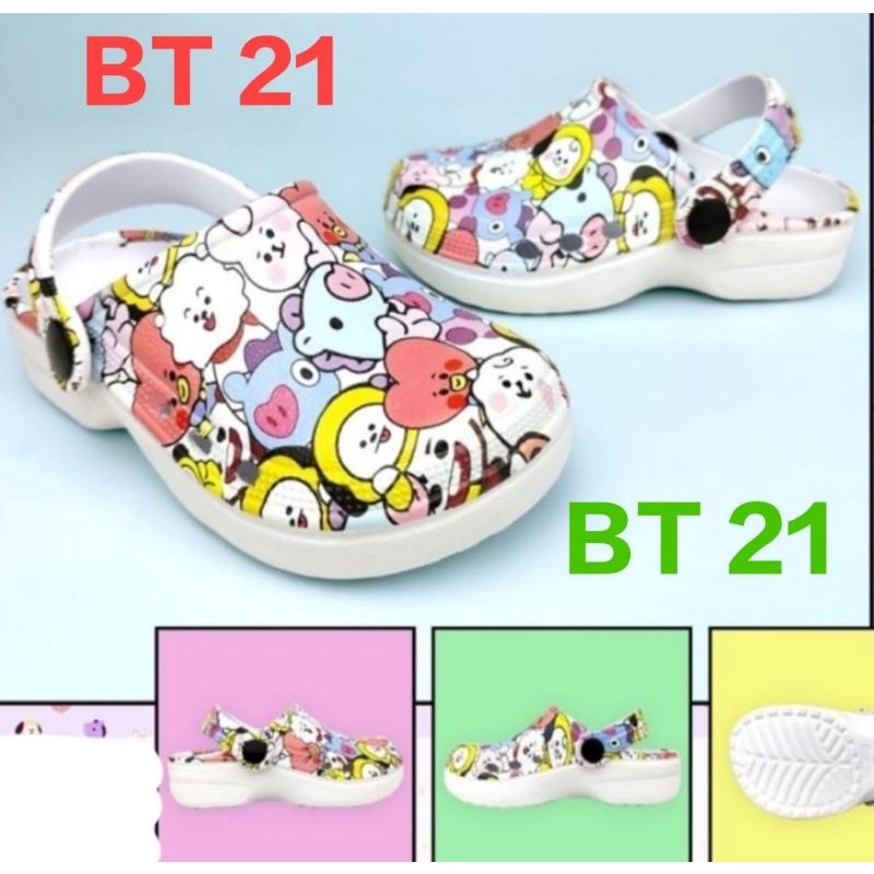 Sandal Viral Printing model crocs korean style Motif  Size 36-40