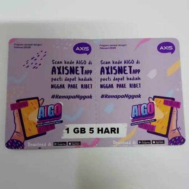 VOUCHER DATA AXIS AIGO 6GB 5 HARI