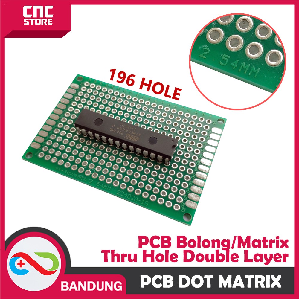 PCB DOT MATRIX THRU HOLE DOUBLE LAYER 4X6CM 4*6CM