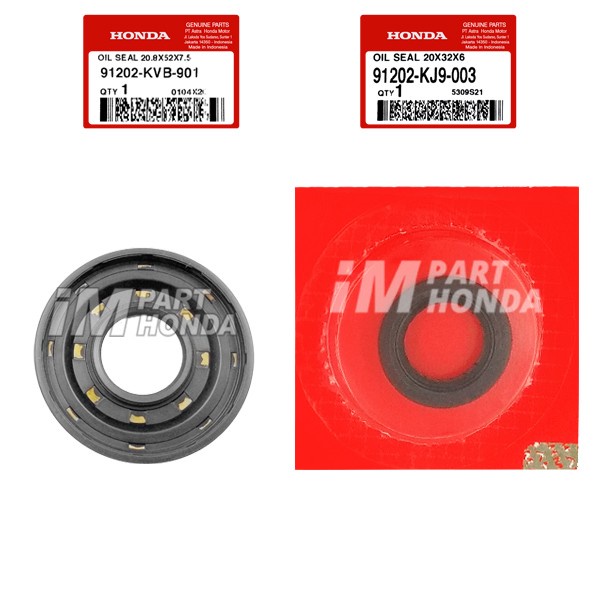 SALE  91202-KVB-901 91202-KJ9-003 SEAL KRUK AS KIRI 20.8X52X7.5 & SEAL AS PULLEY 20X32X6 BEAT