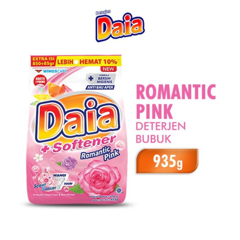 DAIA Deterjen Bubuk Softener Romantic Pink 850+85gr