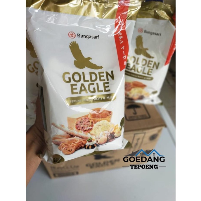 

BUNGASARI TEPUNG TERIGU PROTEIN TINGGI PREMIUM GOLDEN EAGLE 1KG