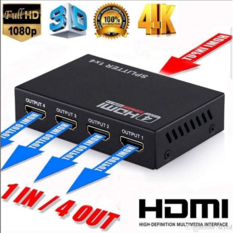 HDMI Splitter 4 port hub HD 1080P 3D