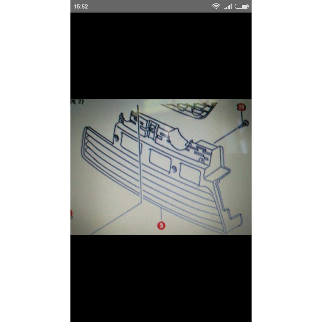 GRILL BAWAH ERTIGA - GRILL BEMPER BAWAH DEPAN ERTIGA - ORIGINAL