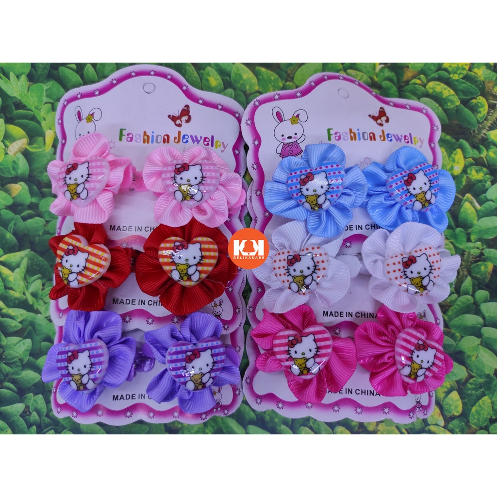 (1 PASANG) JEPIT RAMBUT PASANG ANAK MOTIF HELLO KITTY (PILIH WARNA) / JEPIT PASANG / JEPIT PASANG ANAK / JEPIT HELLO KITTY / JEPIT PASANG HELLO KITTY / JEPIT ANAK / JEPIT KECIL / JEPIT MOTIF / JEPIT KARAKTER