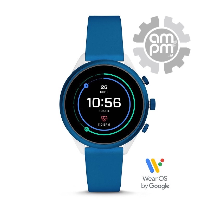 JAM TANGAN FOSSIL GEN 4 SPORT SMARTWATCH BLUE FTW6051 AUTHENTIC
