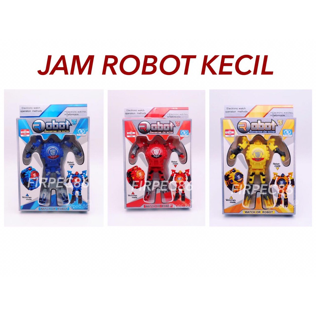 F86 Jam Tangan Anak Robot Transformers Bentuk Robot Mode Super-Hero Karakter Digital Grosir Murah