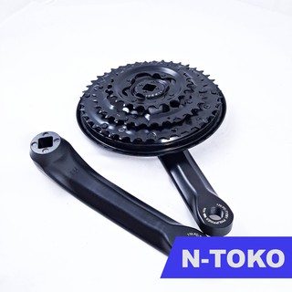 Crank Sepeda Hitam 3 X 8 Speed Shimano MTB Universal TY301