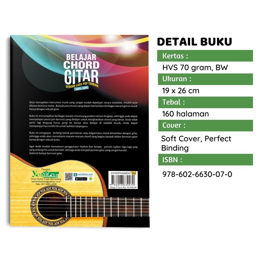 Buku Belajar Chord Gitar Dengan Lagu Pop Terbaik - Kiki Laisa