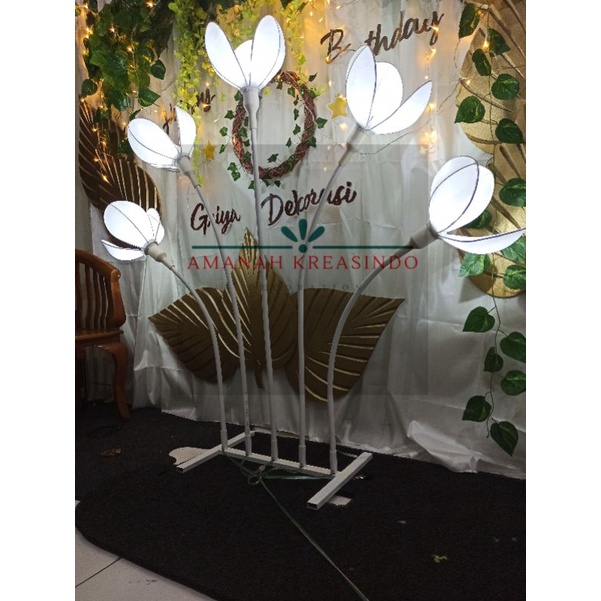 LAMPU BUNGA DEKORASI WEDDING MODEL TULIP