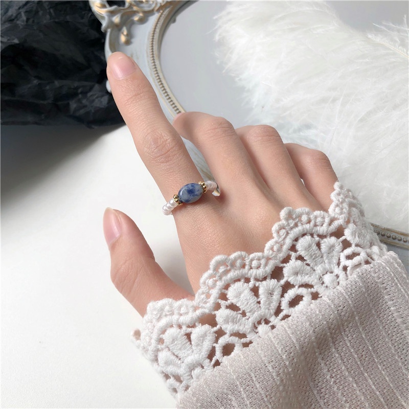 Cincin Mutiara Gaya retro Untuk Wanita