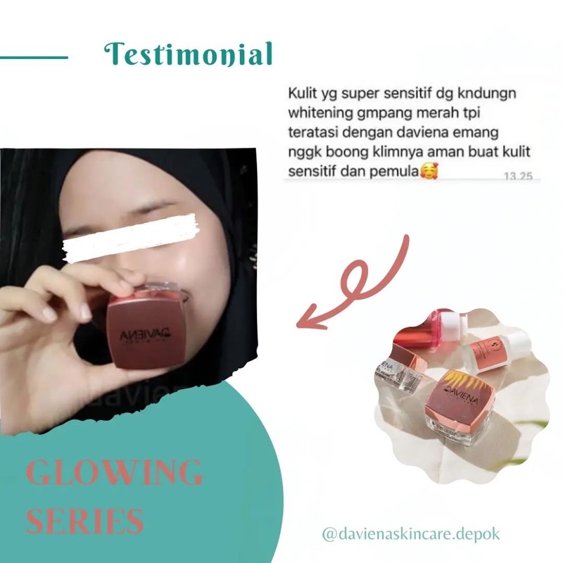 PAKET LENGKAP GLOWING SERIES DAVIENA DAVINA DEVIENA  SKINCARE  LIVE | OFFICIAL STORE DISTRIBUTOR  | AGEN RESMI JABODETABEK JAKARTA DEPOK