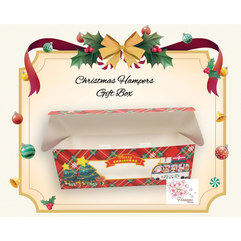

Box Happines E untuk kue/hampers Natal/Christmas 30x10x10cm