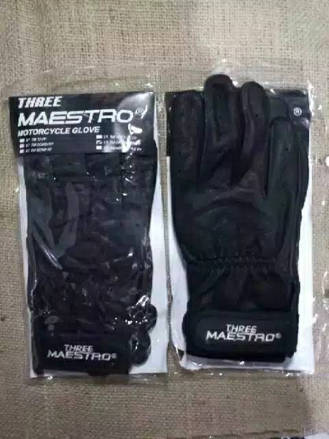 Sarung Tangan Kulit Panjang Full Leather Glove Awet Nyaman Berkualitas - THREE MAESTRO seri Envelope