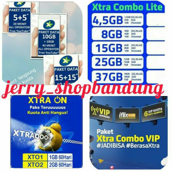 KUOTA XL XTRA COMBO+ VIP+ COMBO LITE+ XL DATA HOTROD0