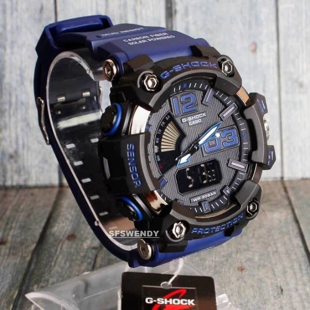 Jam Tangan Casio Fashion Pria Gshock 1802 Water Resist - Hitam tali Biru