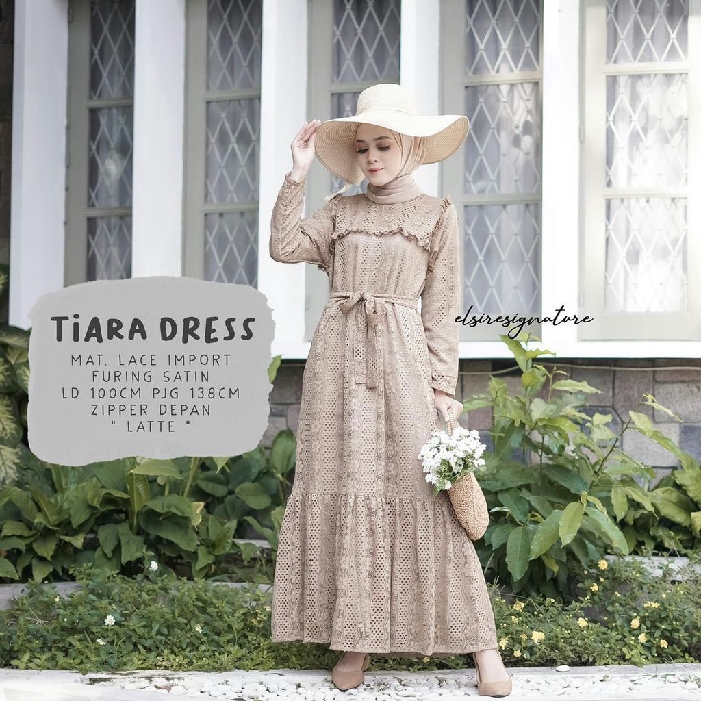 Baju Gamis Brukat Tile Terbaru Remaja Dewasa Wanita Muslim - Size M L XL XXL Jumbo gamis brukat mode