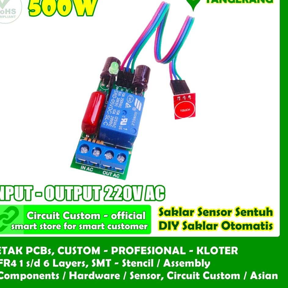 Ready Terunik Saklar Sensor Sentuh Otomatis AC 220V 500W DIY Touch Sensor Capacitive