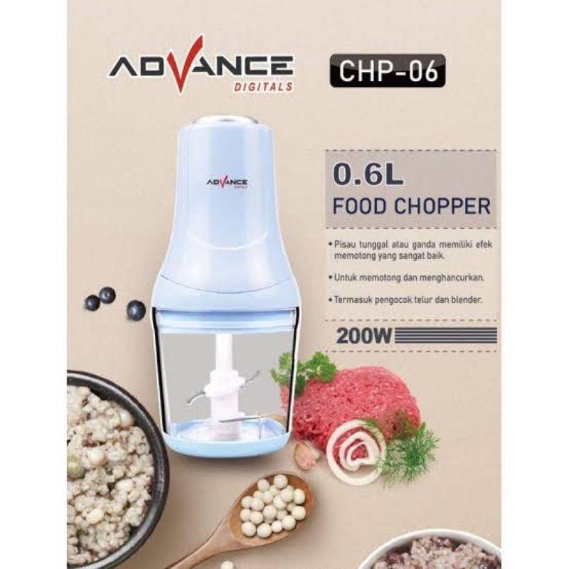 Advance Mini Food Chopper Blender 0.6L / Penggiling Serbaguna CHP 06