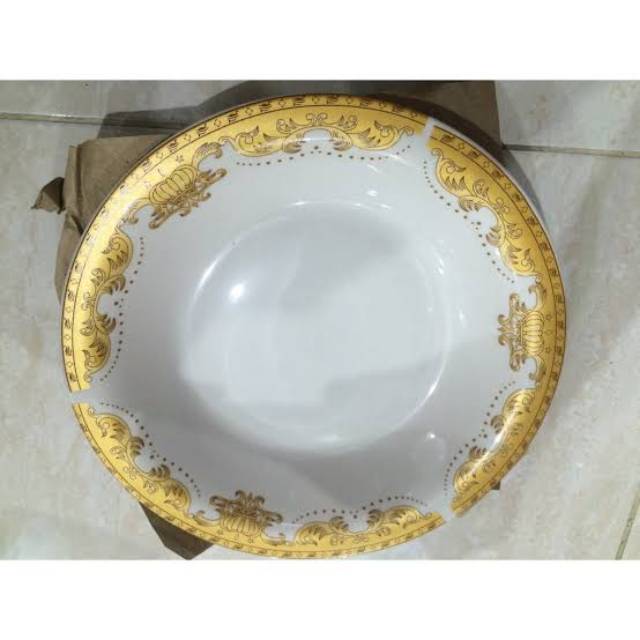 Piring makan soup 9,5 omega porcelain murah bagus