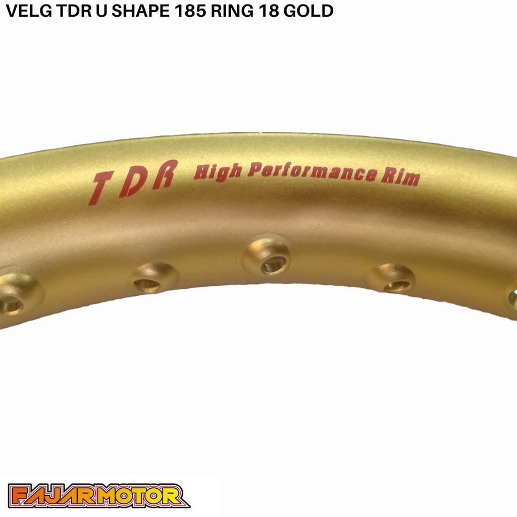 PROMO VELG TDR U SHAPE 185 RING 18 BLACK GOLD TITANIUM