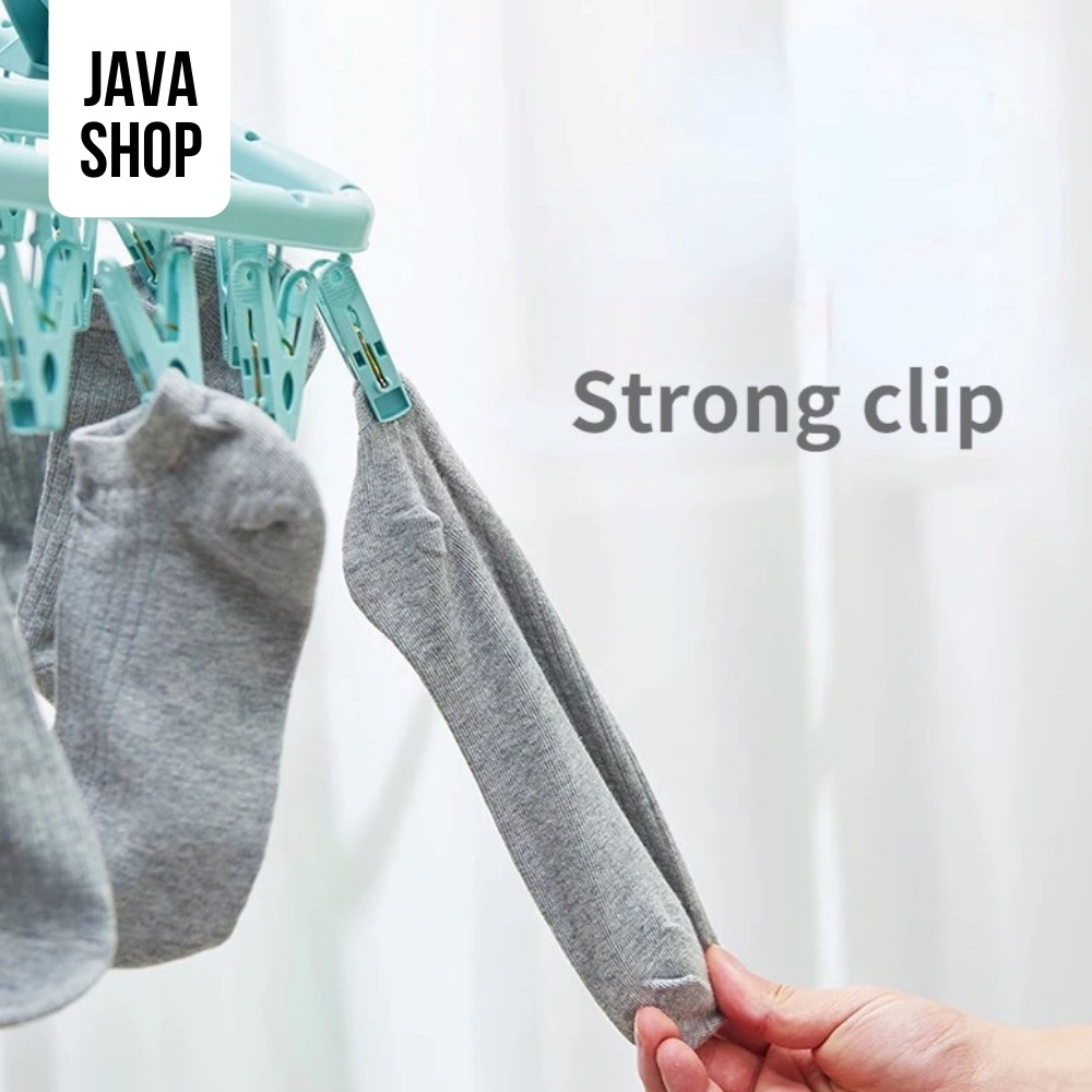 JAVASHOP Hanger Gantungan Baju Serbaguna 32 Jepitan