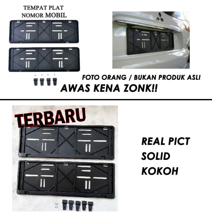 Tempat Dudukan Plat No Mobil / Cover Plat Nomor / Tatakan Plat Nomor Mobil / Frame Plat Nomor Standart Astra Termurah