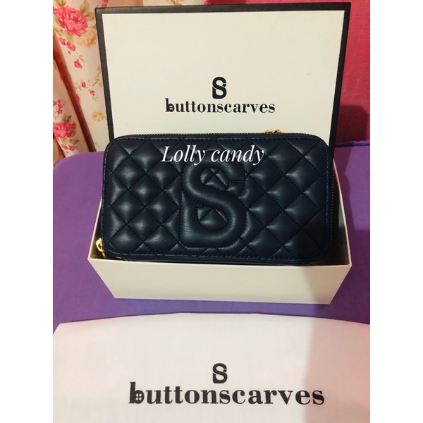 preloved Yura bag buttonscarves - NAVY