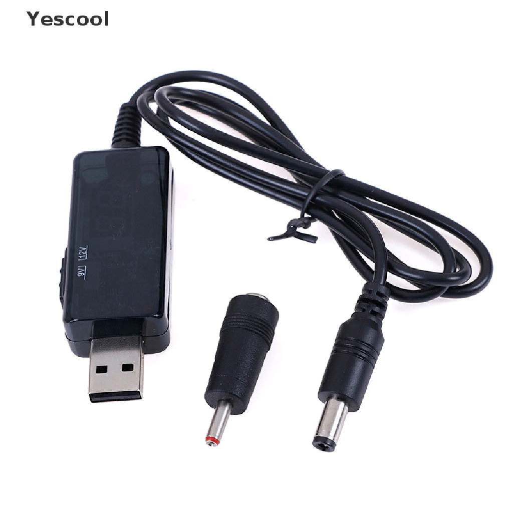 Yescool Kabel booster Usb 5V step up Ke 9V 12V 1A