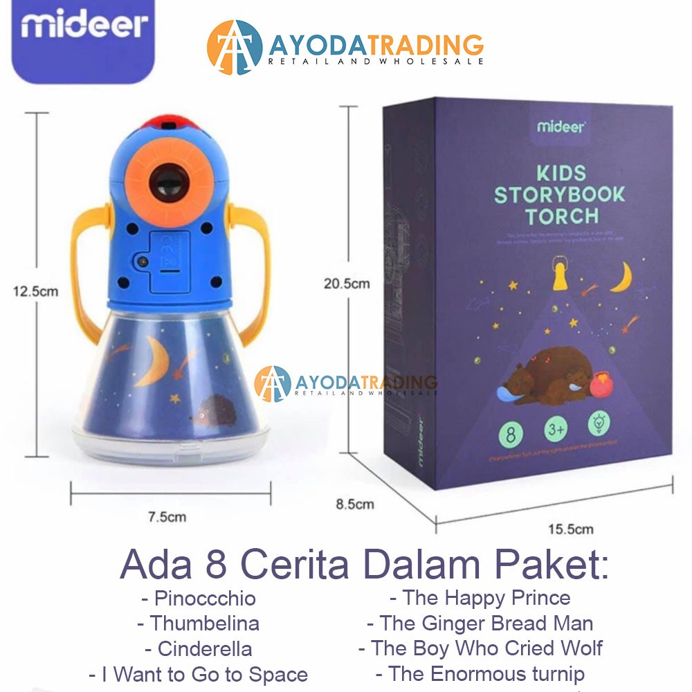 Mideer Kids Storybook Torch Hadiah Kado