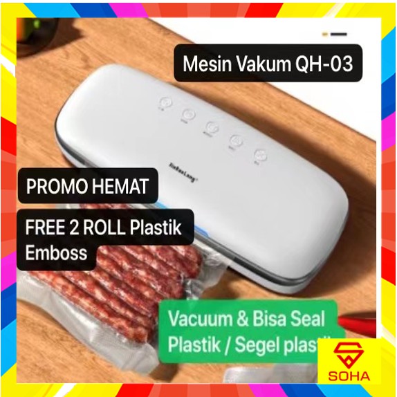 MVS-02 QH-03 MESIN VACUUM SEALER / Alat VAKUM Press Plastik Sealer