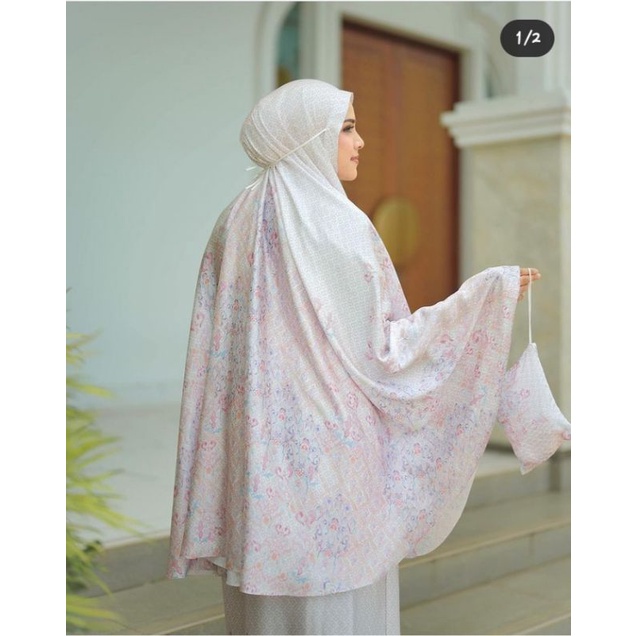 Buttonscarves prayer robe granada series WHITE PINK