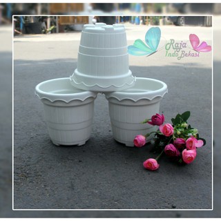  Pot  Bunga  Nursery Taiwan 16CM Putih  PBR 002 pot  bunga  