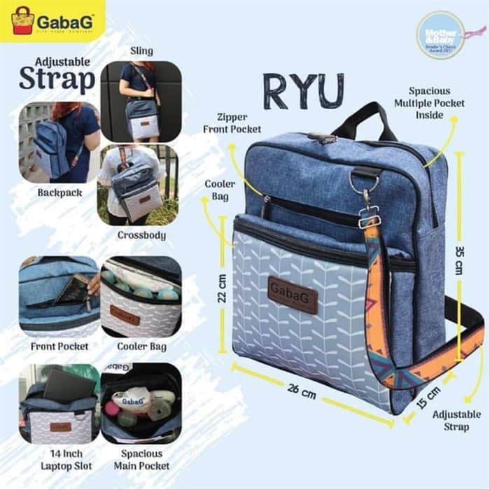 GABAG COOLER BAG RYU [FREE ICE GEL 2 PACK]