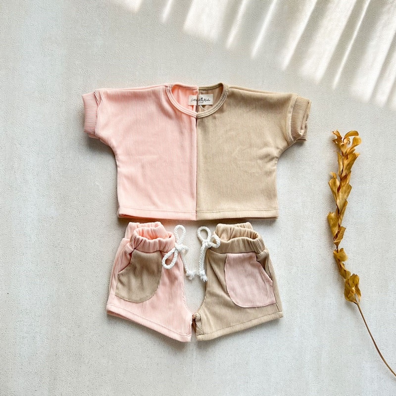 LITTLE MEBIE - Oaklynn Set Setelan Anak Unisex Linsky Baby
