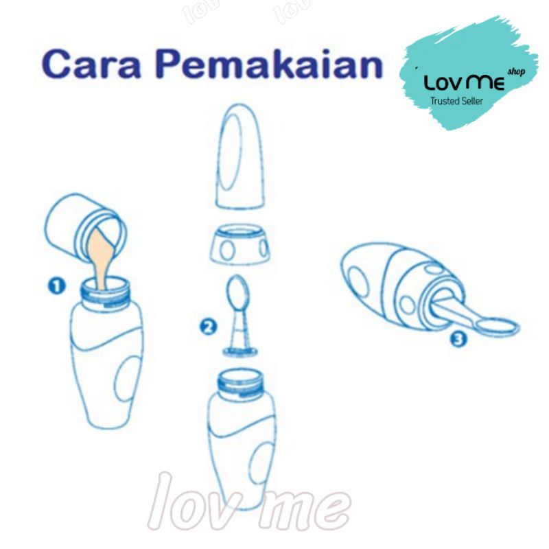 lov me❤️ Baby Safe Bottle Spoon Soft Squeeze | Sendok Botol Makan Bayi MPASI jp029