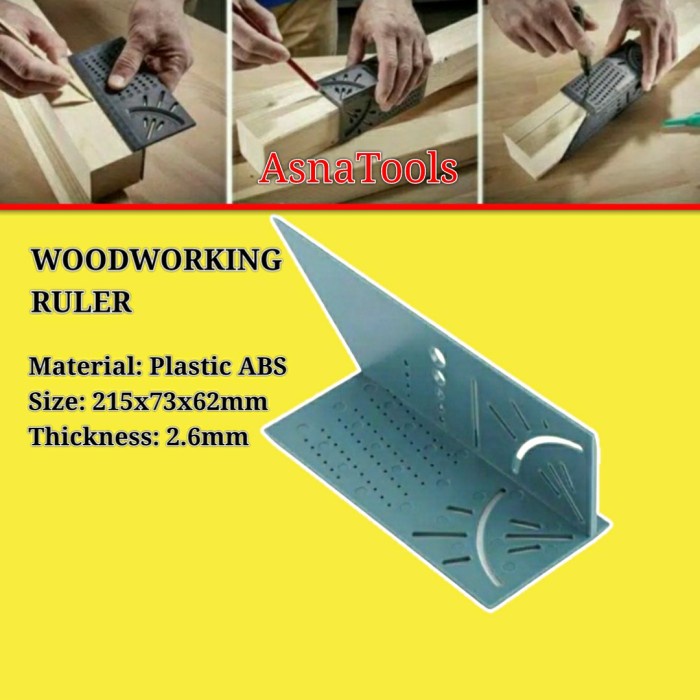 

Hot Sale Marking Ruler / 3D Miter Angle / Penggaris Segitiga / Speed Square Bagus