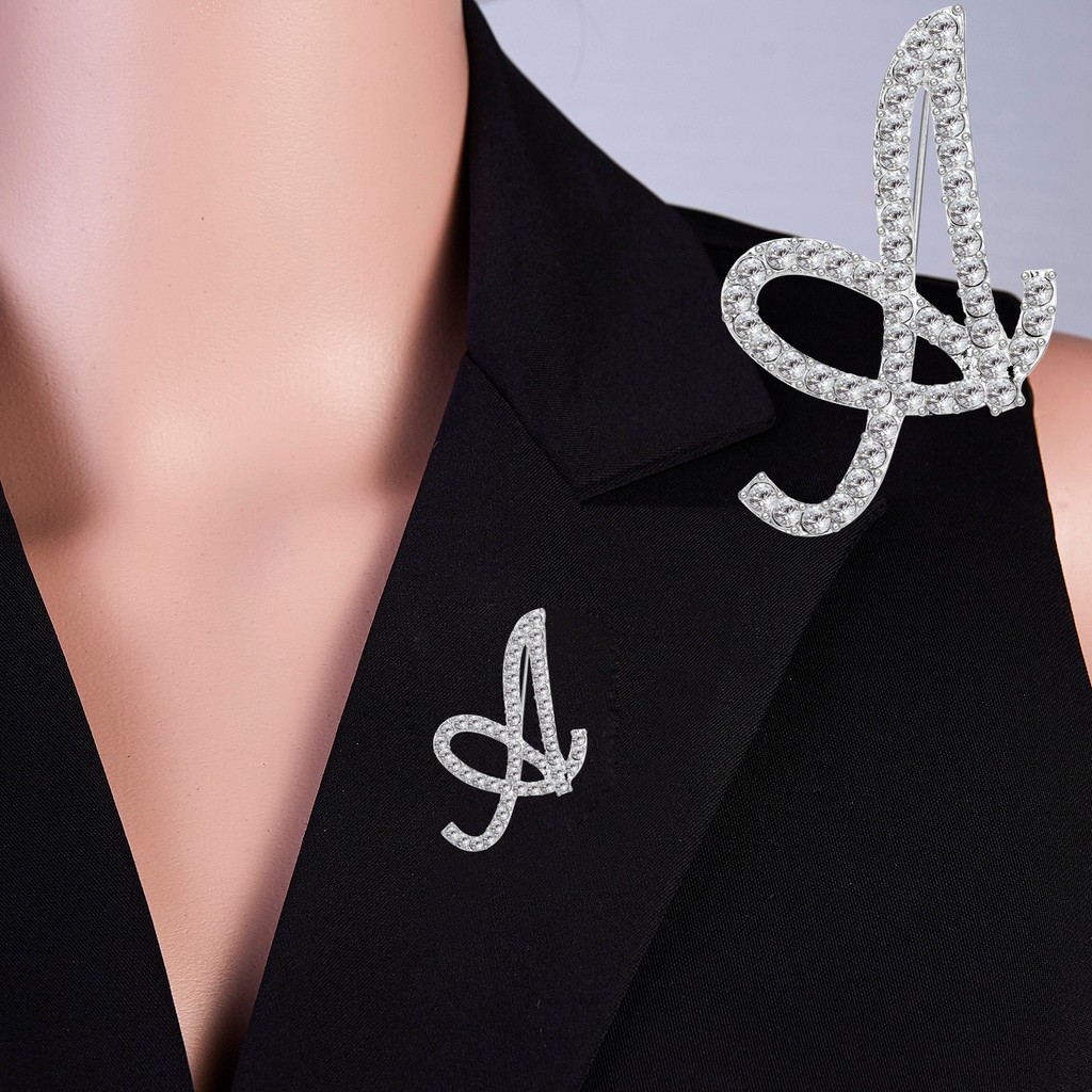 MURMURE.ID | SILVER BROS HURUF ALFABET TUSPIN HIJAB BROS NAMA JILBAB WARNA SILVER PART 1 JW026-2