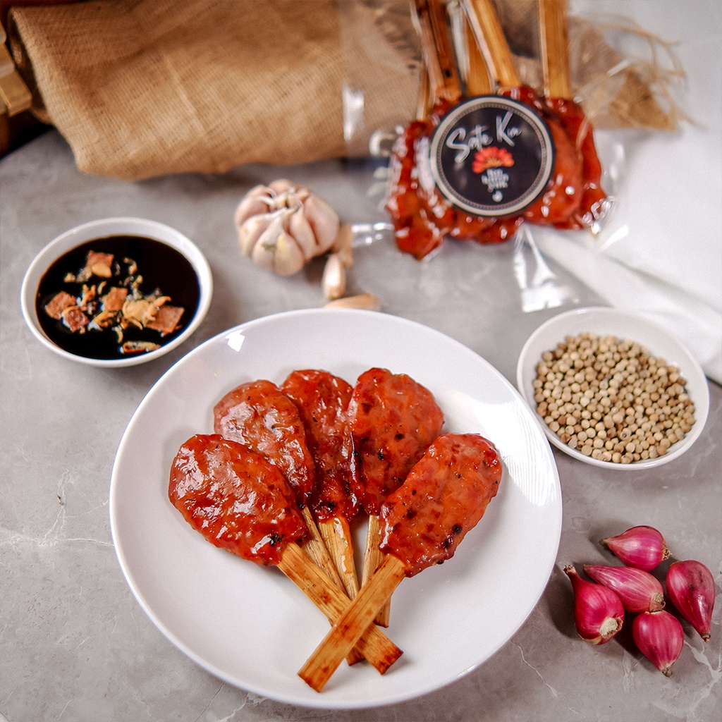 

pink Dendeng Kukuruyuk - Sateku Ayam Kukuruyuk 1 Pax Isi 5 Tusuk Sate Frozen Food 200gr