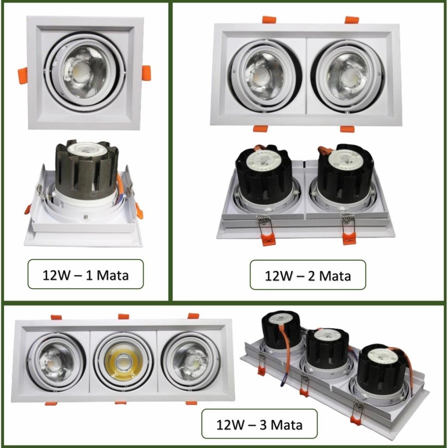 Lampu Sorot Halospot LED Grill Light Spot 1 Mata 2 Mata 3 Mata Termurah Berkualitas dan Bergaransi