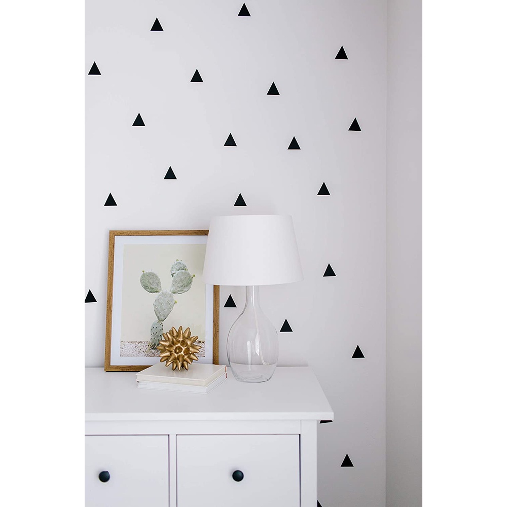 Wallpaper Dinding Segitga Hitam Kecil 9m s/d 10m x 45cm